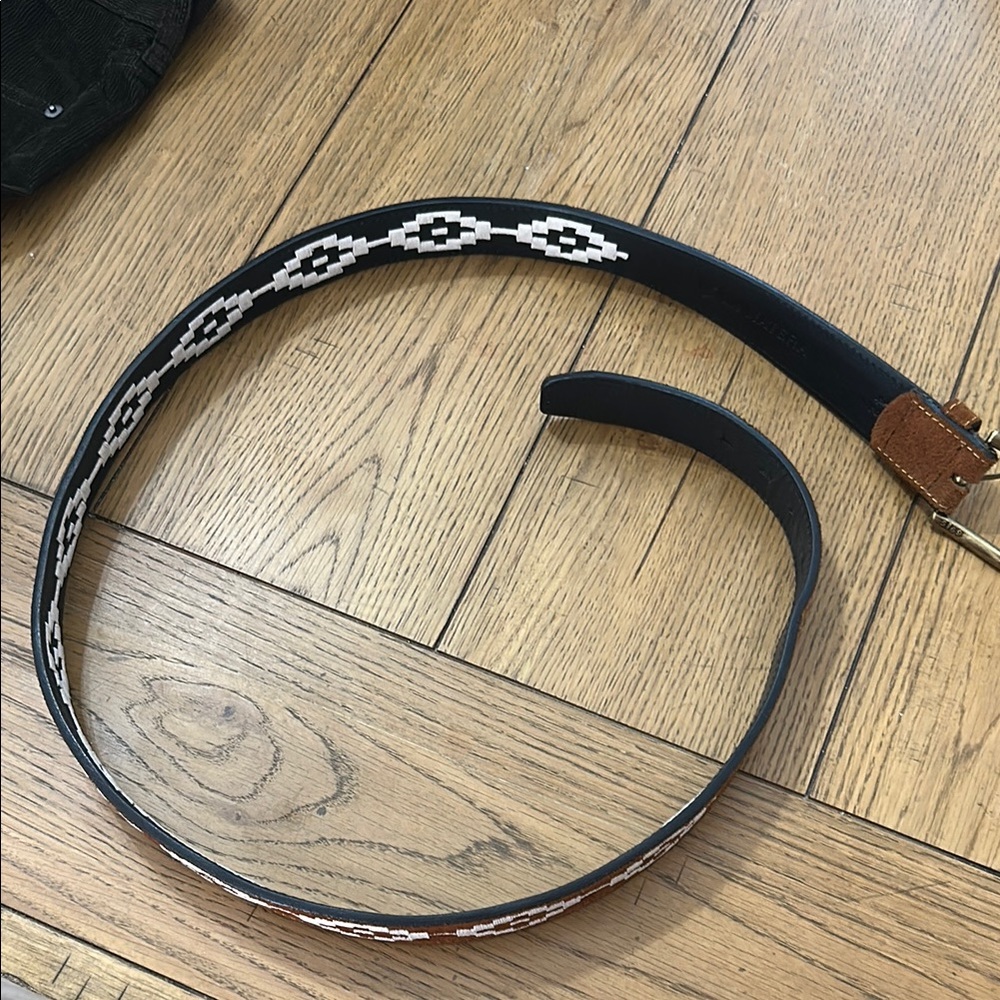 Black and White Patterned Belt